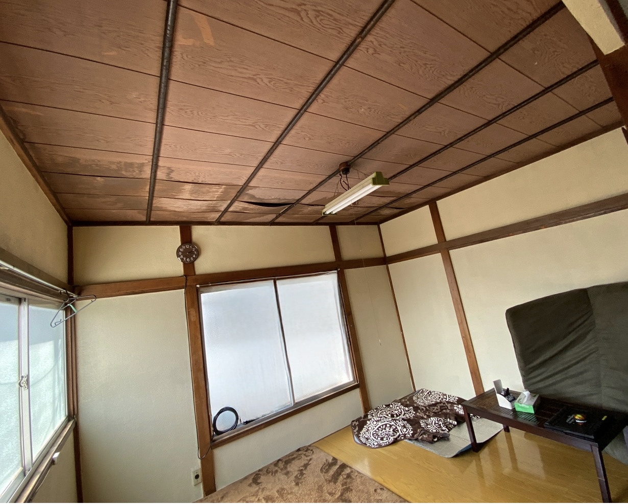 雨漏りによる腐食 天井解体修復/原状回復工事